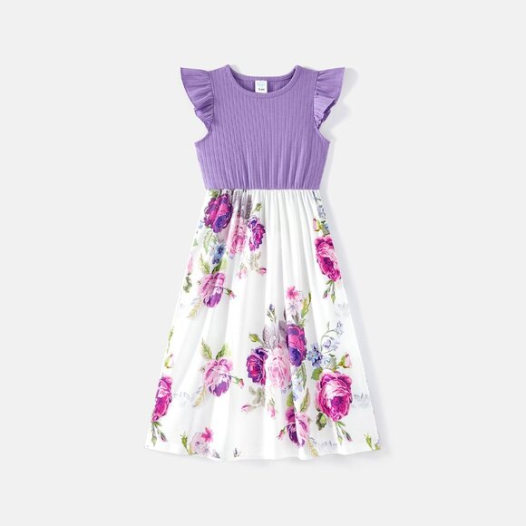 Matching Mommy and Me Dresses Floral Sleeveless Maxi for Mother and Daughter - Picture 6 of 7